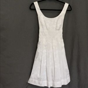 White floral A-line dress